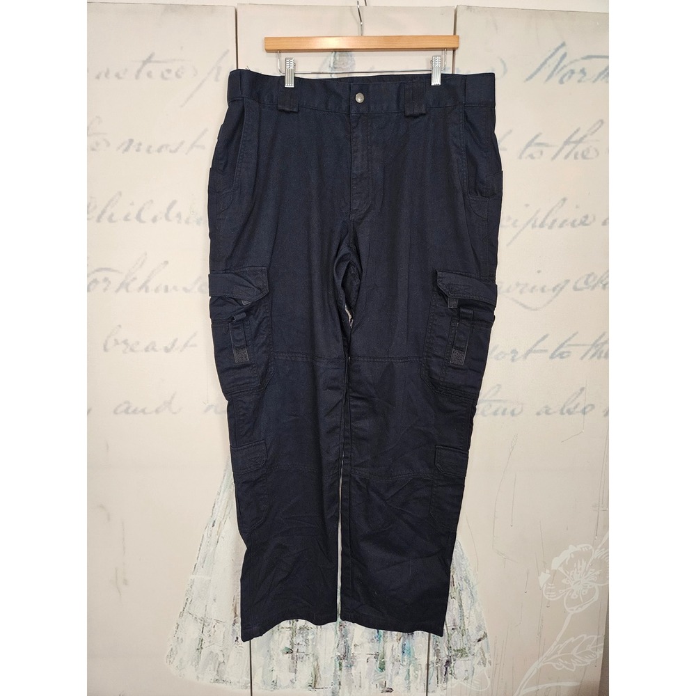 5.11 Tactical Cargo Pants 40x34 Navy Blue Ripstop Multi-Pocket Work Utility TDU